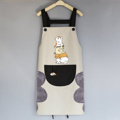 Cute Japanese Female Korean Version Home Adult Kitchen Water And Oil Working Man