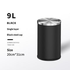 Large-capacity Metal Trash Can With Lid For Home Living Room Bedroom And Kitchen