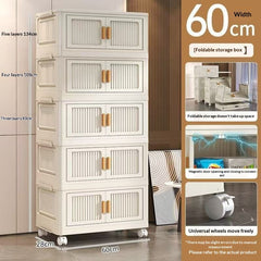 Multi-Tier Mobile Storage Cabinet For Snacks And Kitchen Utensils At Home