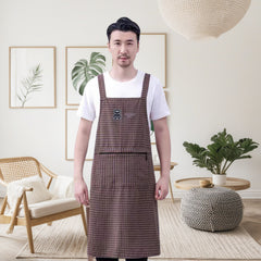 Extra Long And Fat Cotton Apron Suspender Kitchen Apron Adult Home Use Work Clothes