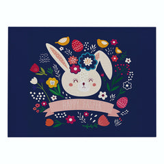 Home Cartoon Rabbit Kitchen Insulation Coaster Anti-scalding Cotton And Linen Western Placemat