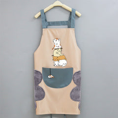 Cute Japanese Female Korean Version Home Adult Kitchen Water And Oil Working Man