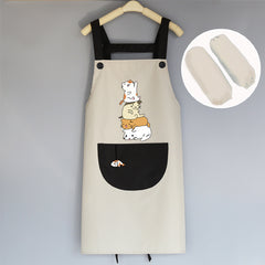 Cute Japanese Female Korean Version Home Adult Kitchen Water And Oil Working Man