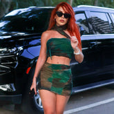 Ripped Tassel Two-piece Set Sexy Women Clothing