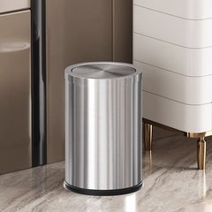 Large-capacity Metal Trash Can With Lid For Home Living Room Bedroom And Kitchen