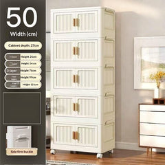 Multi-Tier Mobile Storage Cabinet For Snacks And Kitchen Utensils At Home