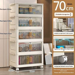Multi-Tier Mobile Storage Cabinet For Snacks And Kitchen Utensils At Home