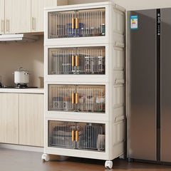 Multi-Tier Mobile Storage Cabinet For Snacks And Kitchen Utensils At Home