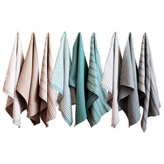 Three Piece Set Of Tea Towels For Home And Kitchen Use