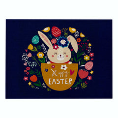 Home Cartoon Rabbit Kitchen Insulation Coaster Anti-scalding Cotton And Linen Western Placemat