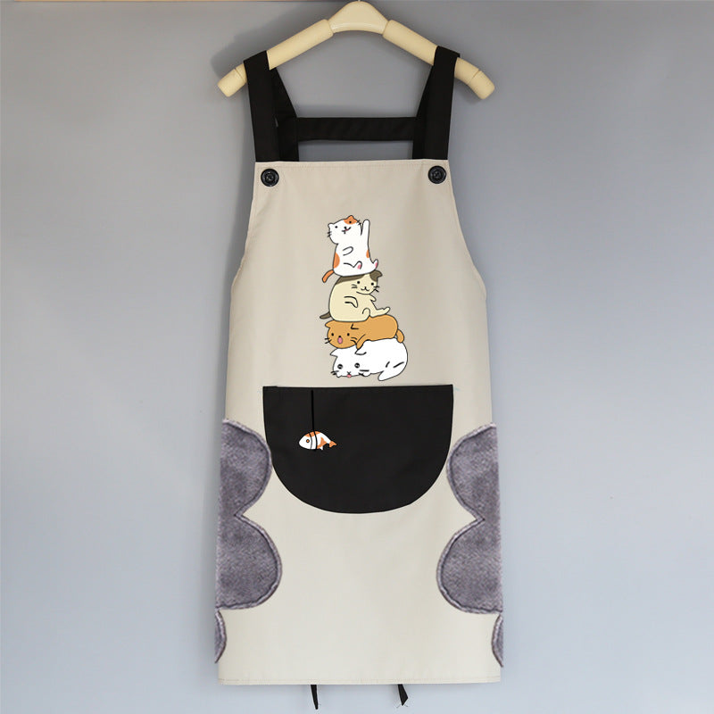 Cute Japanese Female Korean Version Home Adult Kitchen Water And Oil Working Man