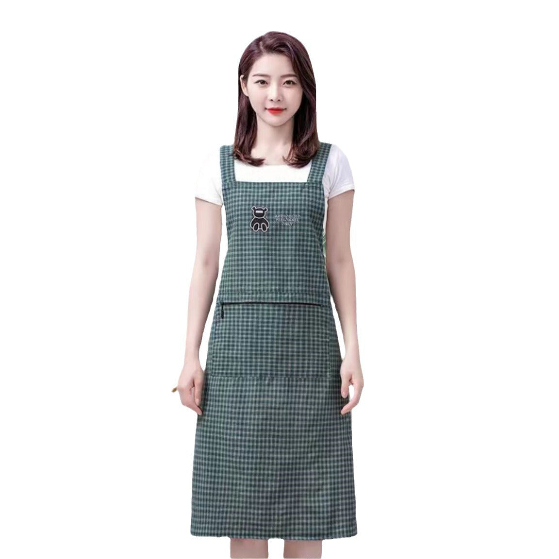 Extra Long And Fat Cotton Apron Suspender Kitchen Apron Adult Home Use Work Clothes