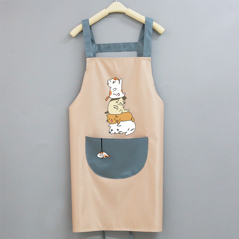 Cute Japanese Female Korean Version Home Adult Kitchen Water And Oil Working Man