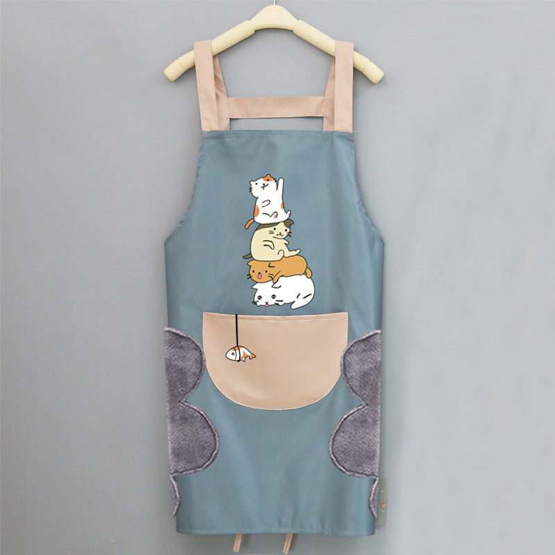 Cute Japanese Female Korean Version Home Adult Kitchen Water And Oil Working Man