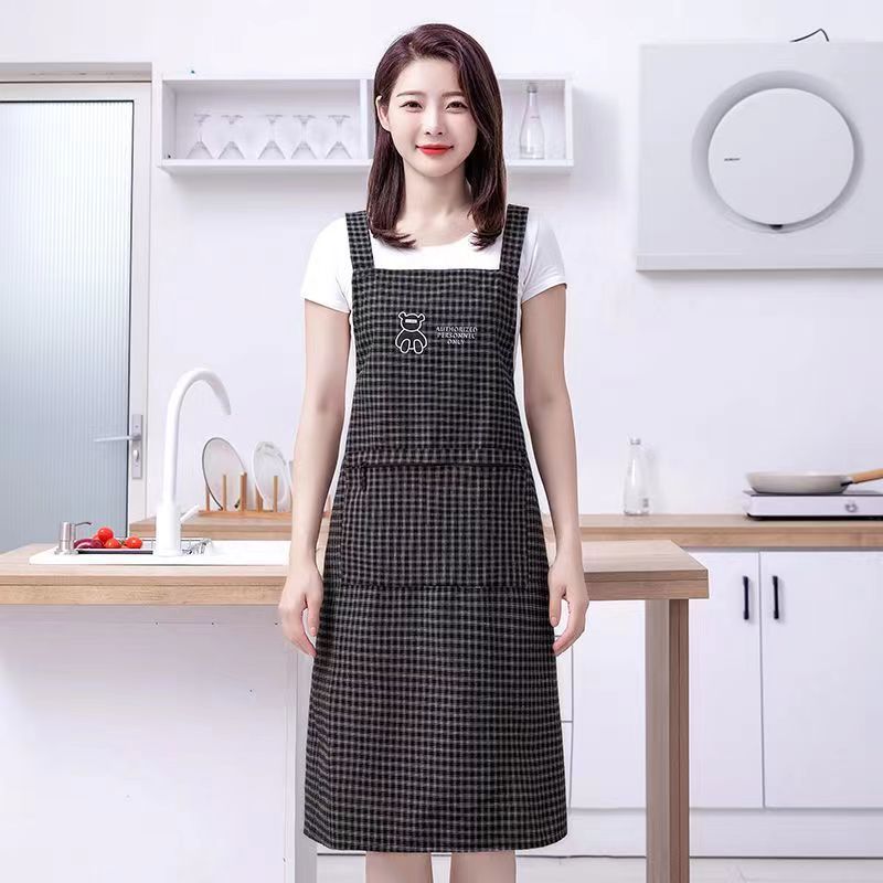 Extra Long And Fat Cotton Apron Suspender Kitchen Apron Adult Home Use Work Clothes