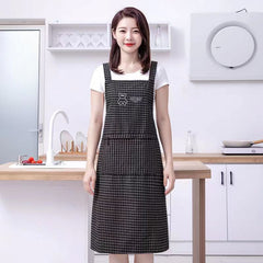 Extra Long And Fat Cotton Apron Suspender Kitchen Apron Adult Home Use Work Clothes