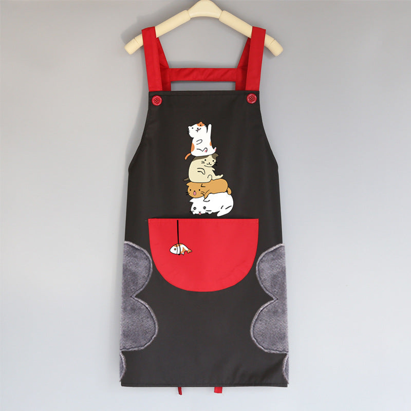 Cute Japanese Female Korean Version Home Adult Kitchen Water And Oil Working Man