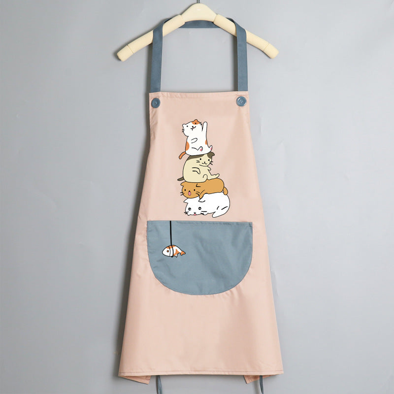 Cute Japanese Female Korean Version Home Adult Kitchen Water And Oil Working Man