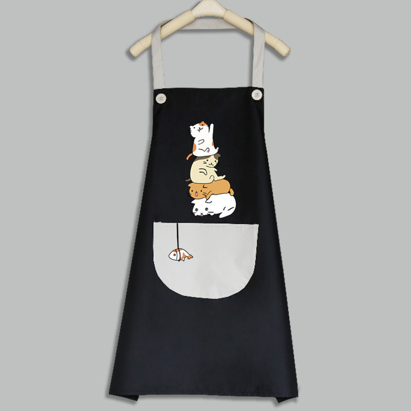 Cute Japanese Female Korean Version Home Adult Kitchen Water And Oil Working Man