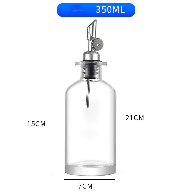 Home Kitchen Crystal White Material Glass Self-control Opening And Closing Spice Bottle
