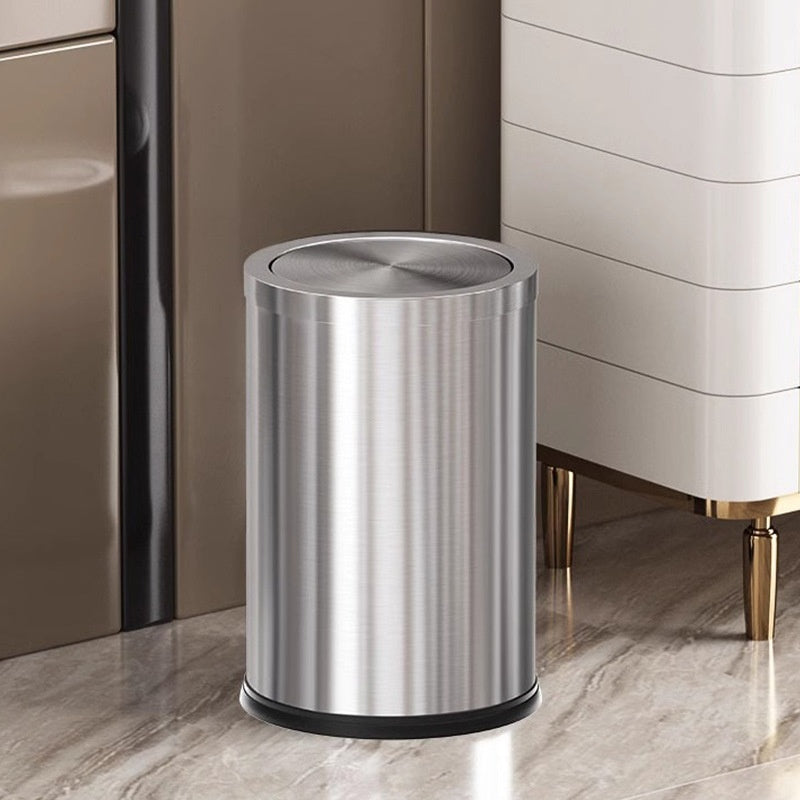 Large-capacity Metal Trash Can With Lid For Home Living Room Bedroom And Kitchen