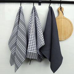 Three Piece Set Of Tea Towels For Home And Kitchen Use