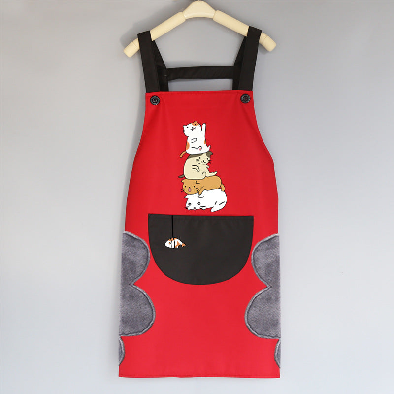 Cute Japanese Female Korean Version Home Adult Kitchen Water And Oil Working Man