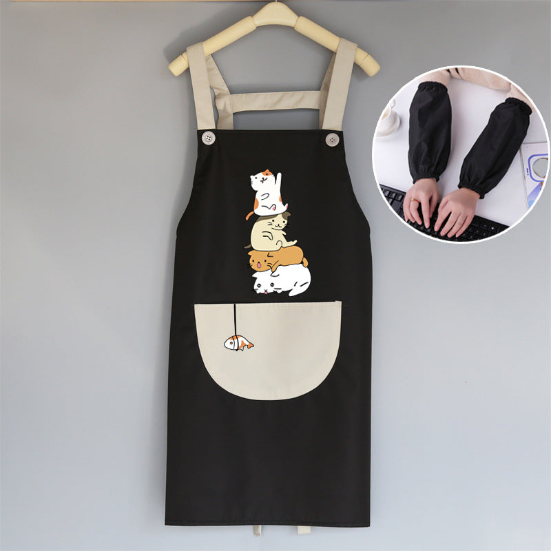 Cute Japanese Female Korean Version Home Adult Kitchen Water And Oil Working Man