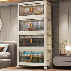 Multi-Tier Mobile Storage Cabinet For Snacks And Kitchen Utensils At Home